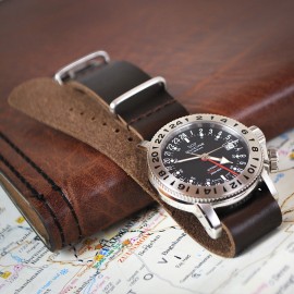 THE SEAL BROWN LEATHER STRAP: TYPE A: 22mm