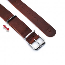 THE RUSSET BROWN LEATHER STRAP: TYPE A: 22mm